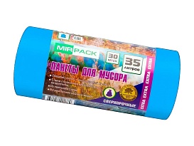 Мешки для мусора 35 л, ароматизированные, синие, в рулоне 30 шт., ПНД, 12 мкм, 640х500 мм, EXTRA, 3530661 в Ростове-на-Дону