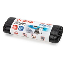 Мешки для мусора 60 л, черные, в рулоне 20 шт., ПНД, 10 мкм, 700х600 мм, LAIMA, 601381 в Ростове-на-Дону