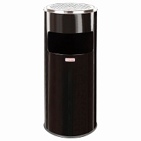 Урна с пепельницей 27 л, нержавеющая сталь, черная, LAIMA PROFESSIONAL в Ростове-на-Дону