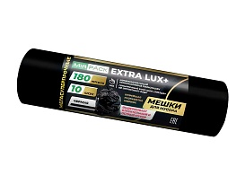 Мешки для мусора 180 л, черные, в рулоне 10 шт., ПВД, 60 мкм, 1100х930 мм, EXTRA LUX+, 1801098 в Ростове-на-Дону