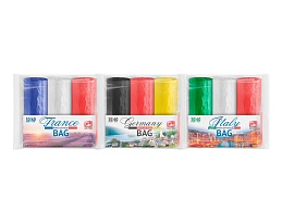 Мешки для мусора 30 л, ассорти, в рулоне 20 шт., ПНД, 9 мкм, 600х500 мм, GRIFON Триколор, 101-024 в Ростове-на-Дону