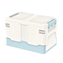 Ящик пластиковый складной белый, дно голубое, 370х240х240 мм в Ростове-на-Дону