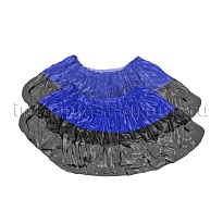 Бахилы сине-черные 1000 шт (500 пар), 54 мкм, двойная подошва, с одной резинкой, Прочные+ в Ростове-на-Дону