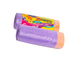 Мешки для мусора 35 л, ароматизированные, Лаванда, сиреневые, в рулоне 10 шт., ПНД, 12 мкм, 560х530 мм, GRIFON Aroma, 101-080 La в Ростове-на-Дону