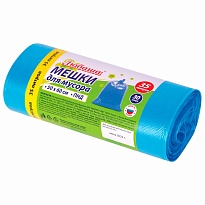 Мешки для мусора 35 л, синие, в рулоне 30 шт., ПНД, 10 мкм, 600х500 мм, Любаша, 608091 в Ростове-на-Дону Мешки для мусора 35 л, синие, в рулоне 30 шт., ПНД, 10 мкм, 600х500 мм, Любаша, 608091 в Ростове-на-Дону