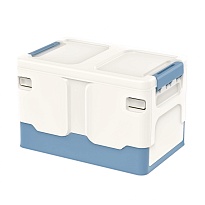 Ящик пластиковый складной белый, дно синее, 370х240х240 мм в Ростове-на-Дону Ящик пластиковый складной белый, дно синее, 370х240х240 мм в Ростове-на-Дону