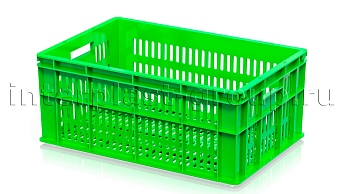 Ящик для молока, мяса, овощей и фруктов большая перфорация дно перфорированное светло-зеленый в Ростове-на-Дону