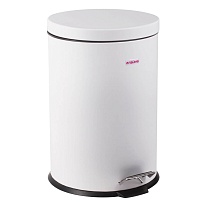 Ведро-контейнер для мусора (урна) с педалью LAIMA Classic, 12 л, белое, глянцевое, металл, со съемным внутренним ведром в Ростове-на-Дону