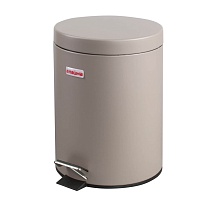 Ведро-контейнер для мусора (урна) с педалью LAIMA Classic, 5 л, серое, матовое, металл, со съемным внутренним ведром в Ростове-на-Дону