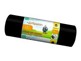 Мешки для мусора 180 л, ароматизированные, черные, в рулоне 10 шт., ПВД, 100 мкм, 1100х930 мм, Добрыня, Dob18010black в Ростове-на-Дону Мешки для мусора 180 л, ароматизированные, черные, в рулоне 10 шт., ПВД, 100 мкм, 1100х930 мм, Добрыня, Dob18010black в Ростове-на-Дону
